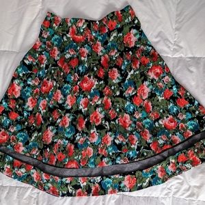 Faith & Joy Skirt Floral Skirt - Large - NWT
